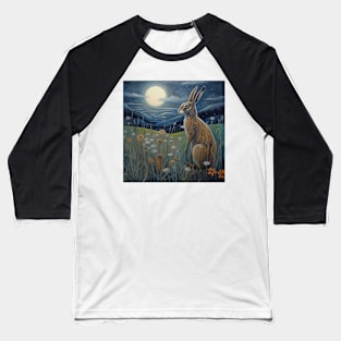 Moonlit Reverie: The Hare's Serenity 04 Baseball T-Shirt